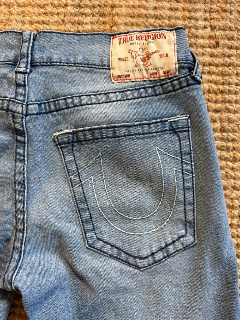 True Religion Rocco Relaxed Skinny Mens Denim Shorts Size 32 Blue